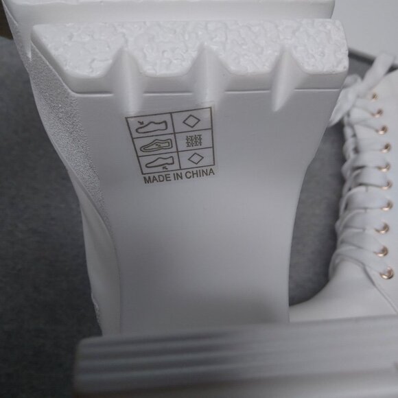 white platform chunk heel boots size 37 - Picture 7 of 15